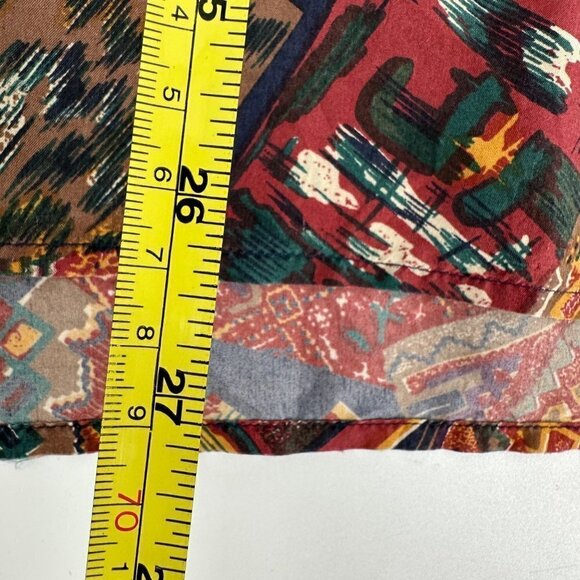 Best American Clothing 100% Silk Southwestern Print Button-Up Blouse Size Small - Picture 12 of 14